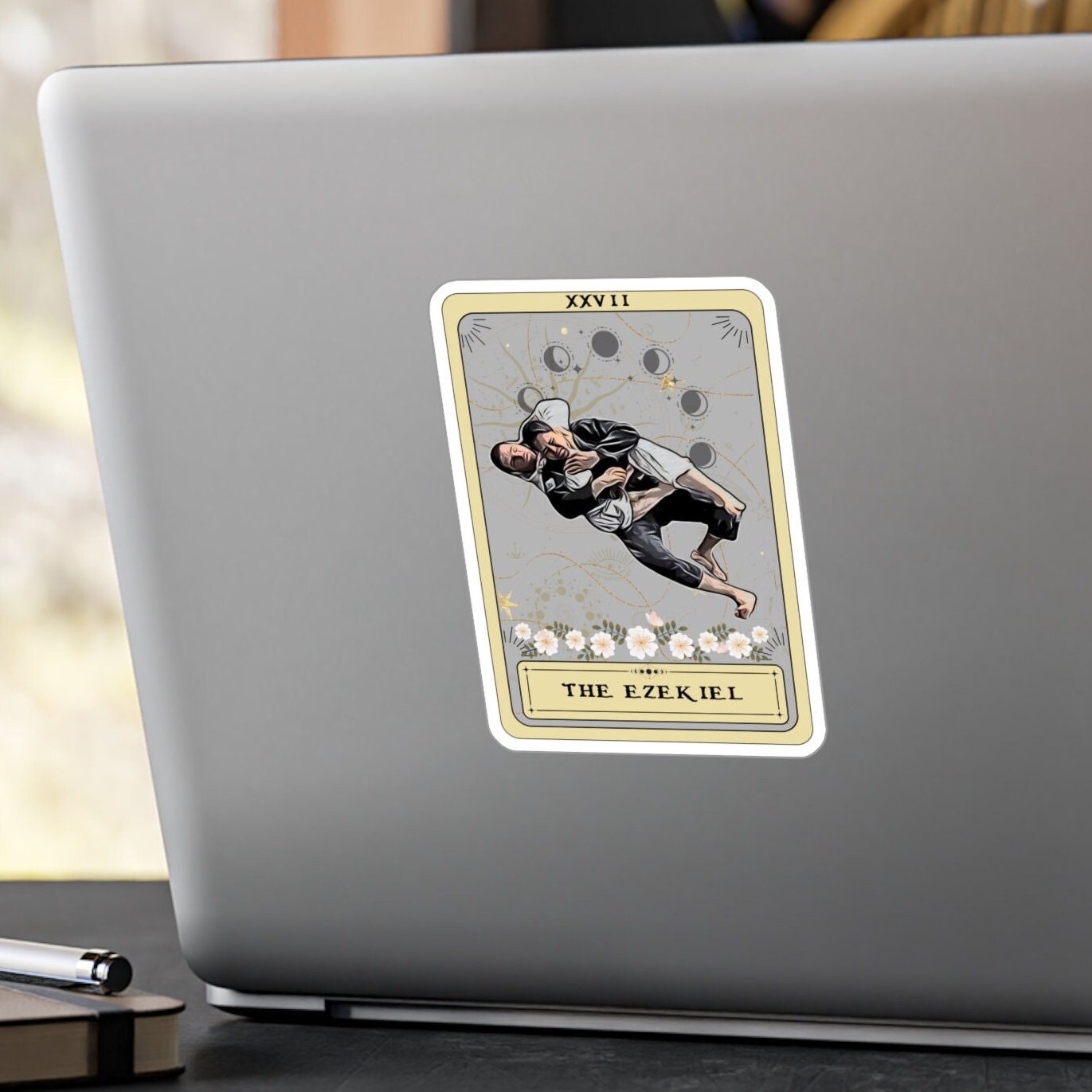 Jiu Jitsu Stickers, The Ezekiel Tarot Card Sticker 3" x 4"