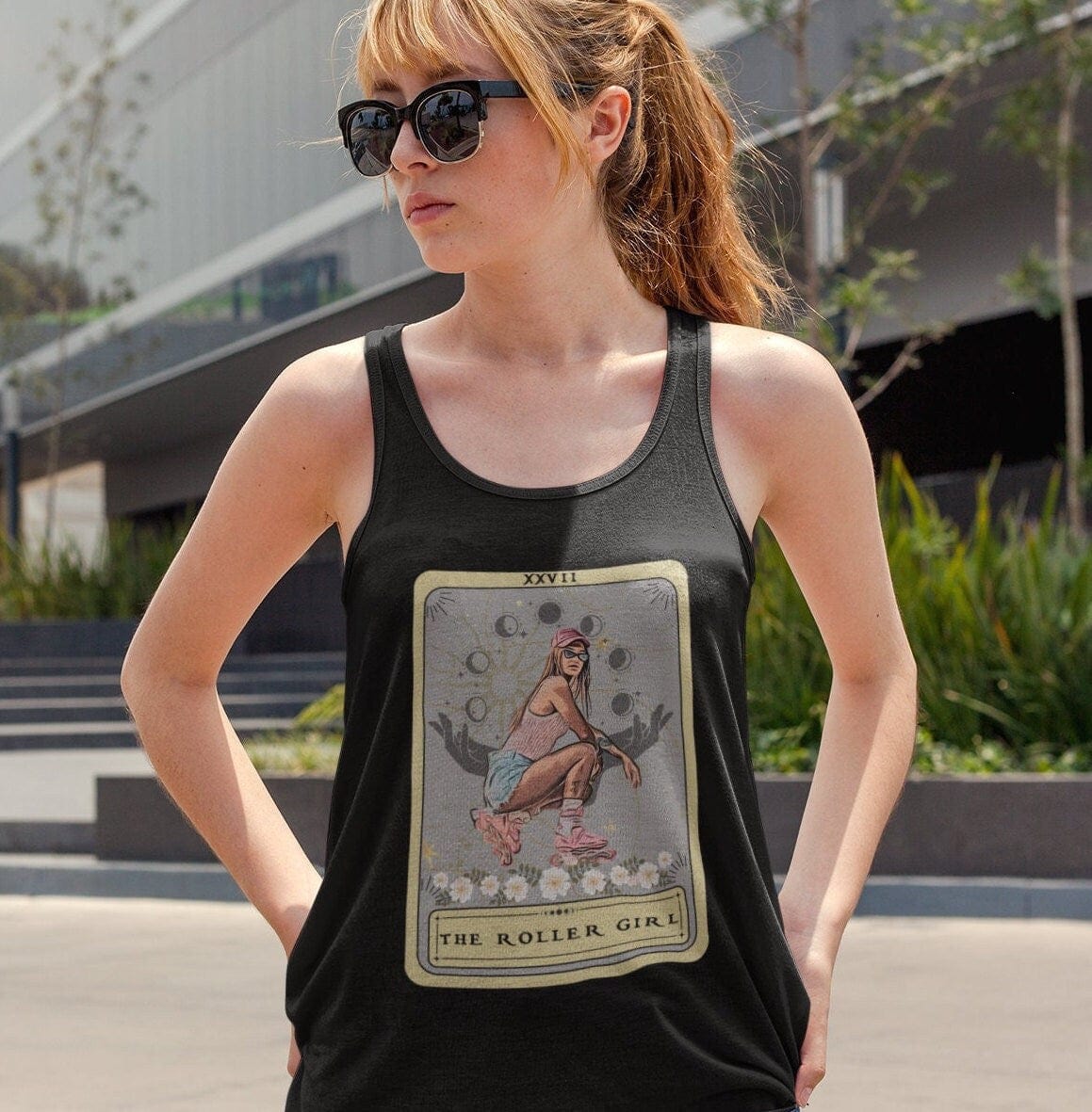 The Roller Girl Tarot Card Tank Top, Roller Blading