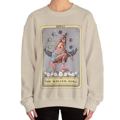 The Roller Girl Tarot Card Sweatshirt, Roller Blade