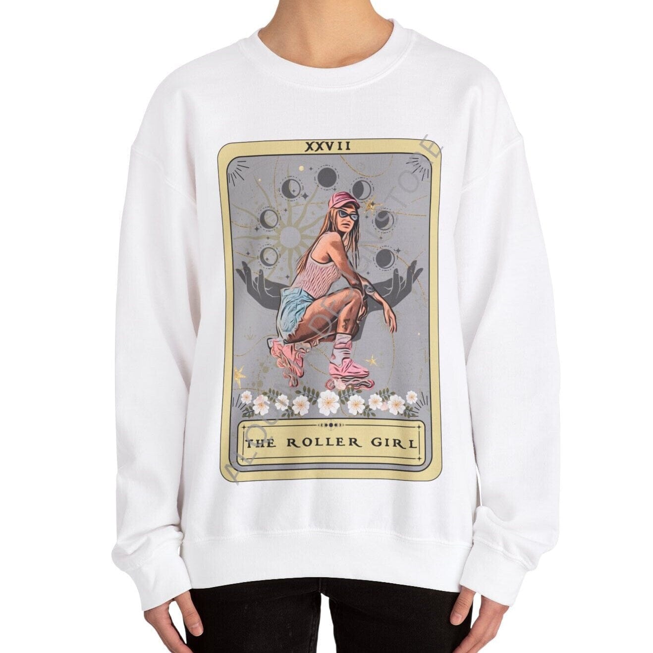 The Roller Girl Tarot Card Sweatshirt, Roller Blade