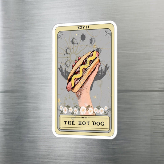 The Hot Dog Tarot Card Sticker 3" x 4"