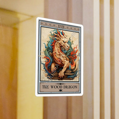 The Wood Dragon Tarot Card Sticker 3" x 4"