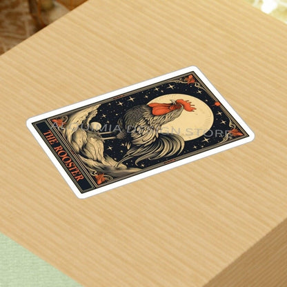 The Rooster Tarot Card Sticker 3" x 4"