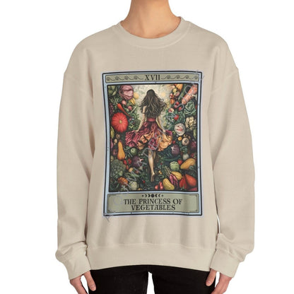 The Princess of Vegetables Tarot Card Vegan Sweatshirt