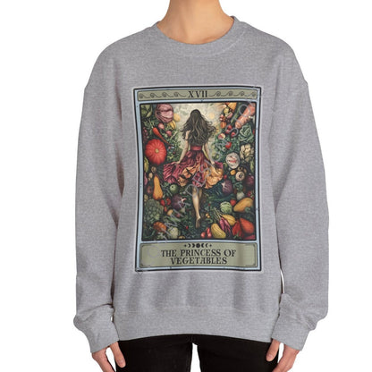 The Princess of Vegetables Tarot Card Vegan Sweatshirt