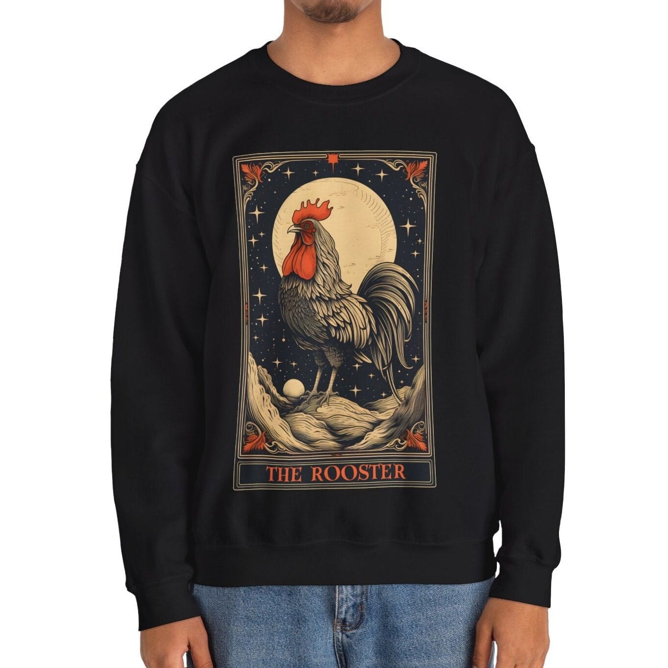 The Rooster Tarot Card Sweatshirt, Chicken Lover