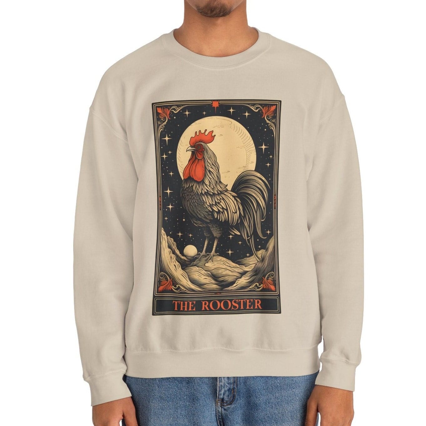 The Rooster Tarot Card Sweatshirt, Chicken Lover