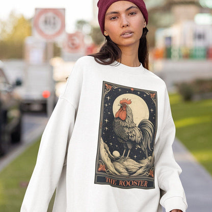 The Rooster Tarot Card Sweatshirt, Chicken Lover