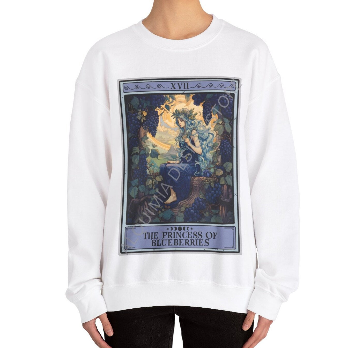 The Princess of Blueberries Tarot Card Sweatshirt