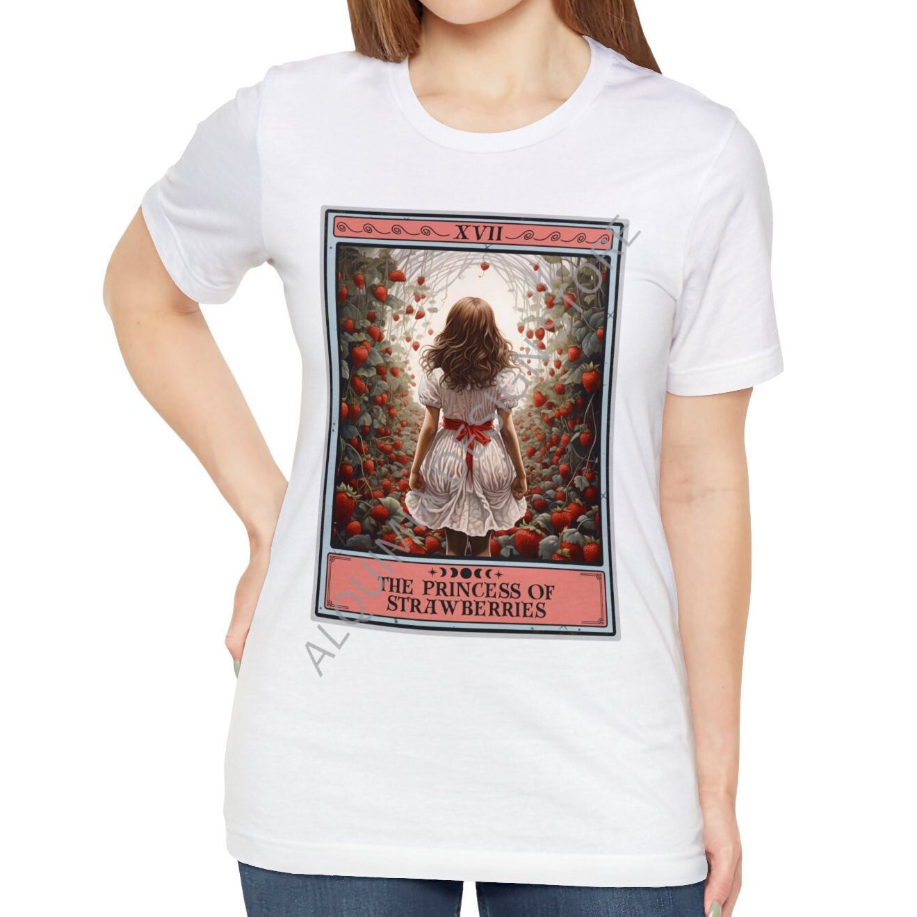 The Princess of Strawberries Tarot Card Shirt, Berry