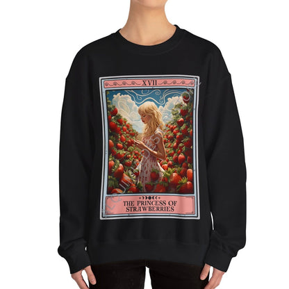 The Princess Of Strawberries Tarot Card Sweatshirt, Berry