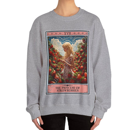 The Princess Of Strawberries Tarot Card Sweatshirt, Berry