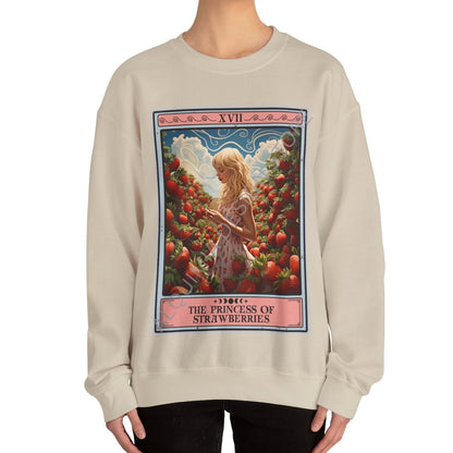 The Princess Of Strawberries Tarot Card Sweatshirt, Berry