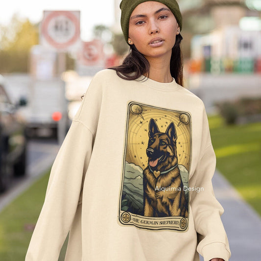 The German Shepherd Dog Tarot Card Sweatshirt