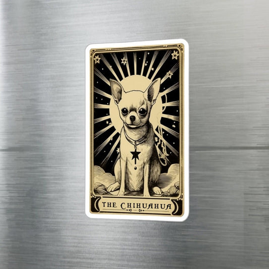 The Chihuahua Tarot Card Sticker 3" x 4"