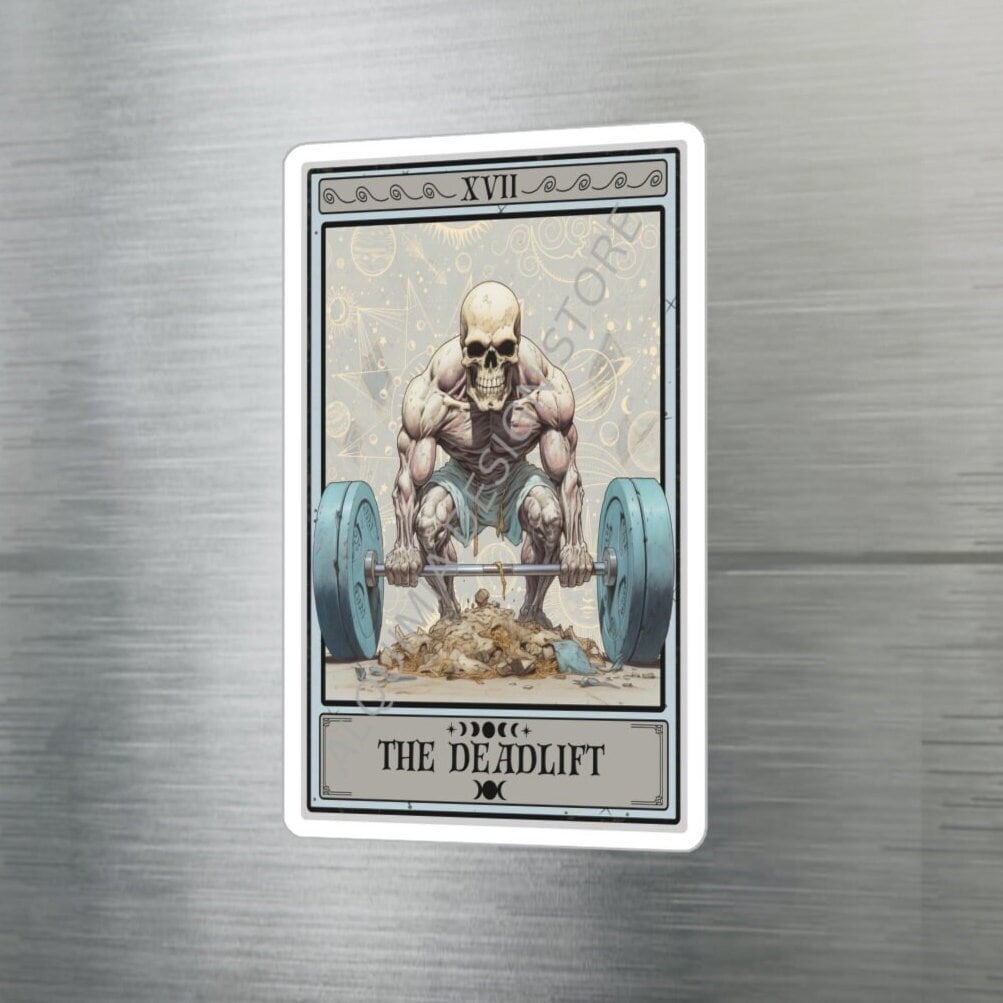 The Deadlift Tarot Card Sticker, 3" x 4"