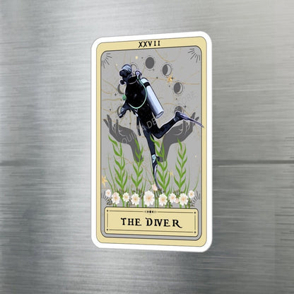 The Diver Tarot Card Sticker 3" x 4"