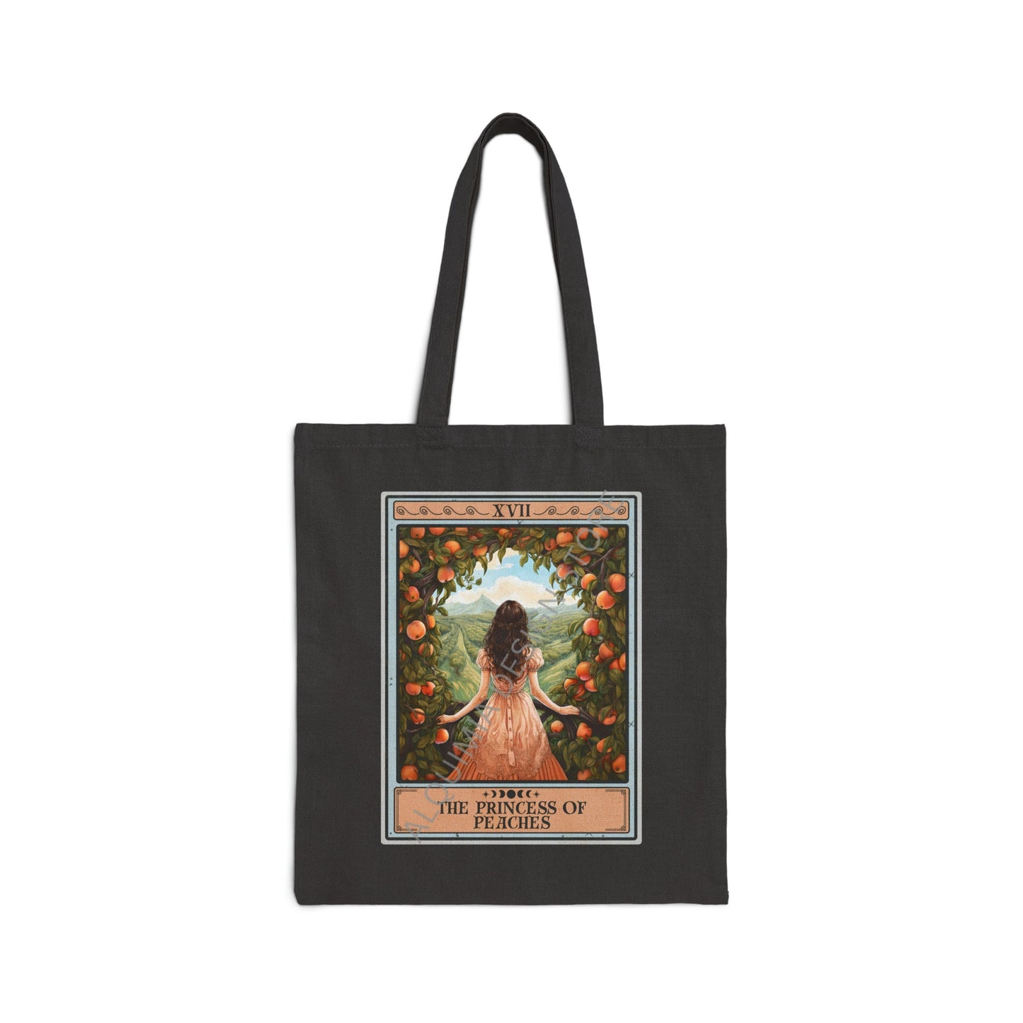 The Princess of Peaches Tote Bag, Peach Lover  15" x 16"