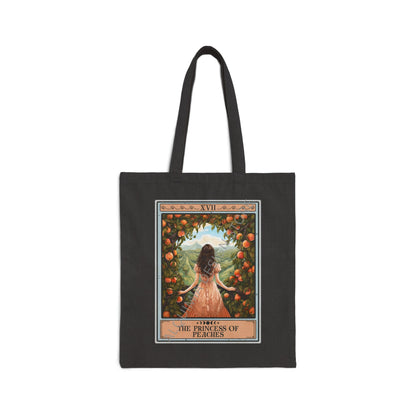 The Princess of Peaches Tote Bag, Peach Lover  15" x 16"