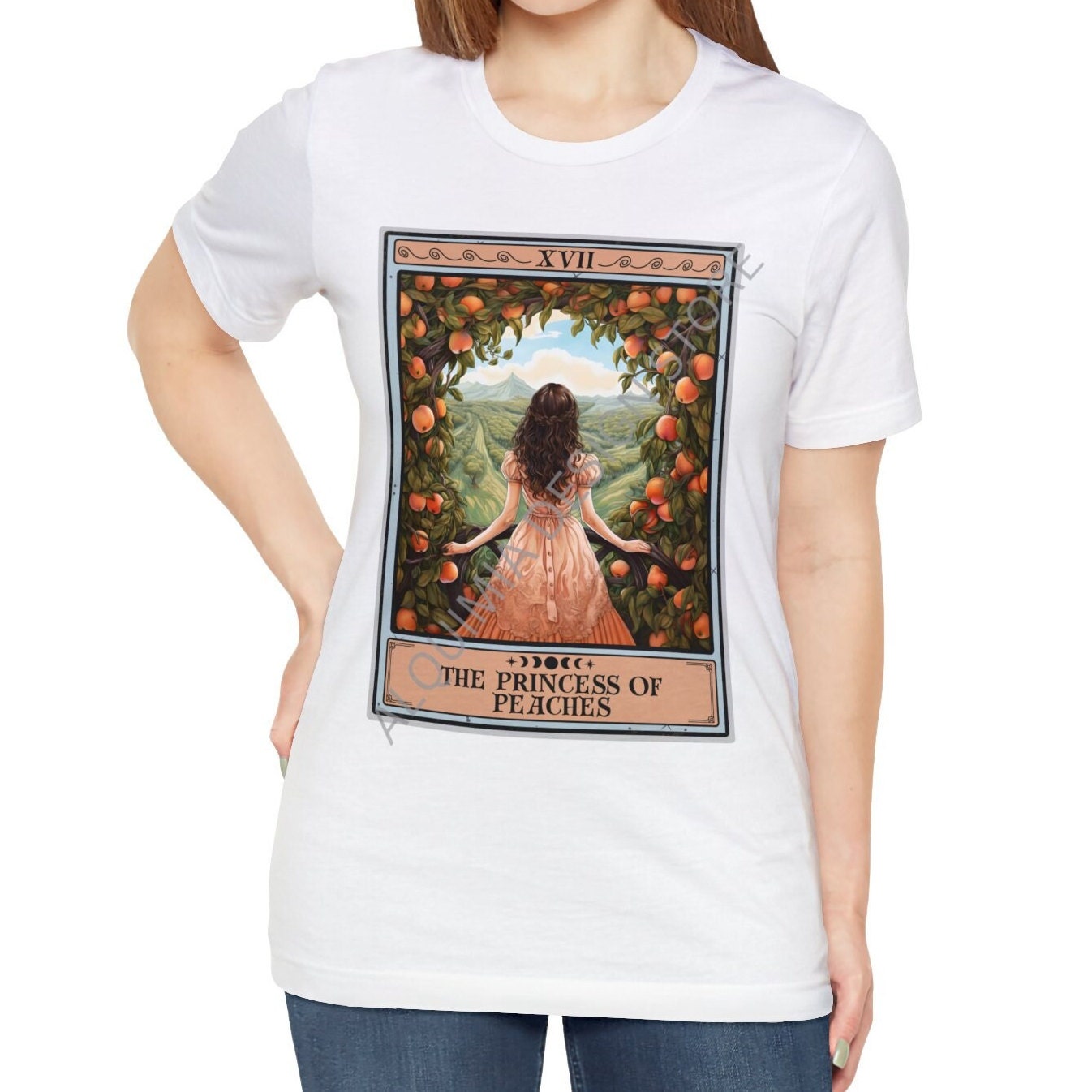 The Princess of Peaches Tarot Card Shirt, Peach Lover