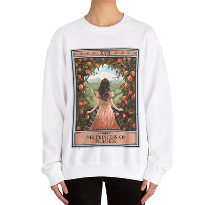 The Princess of Peaches Tarot Card Sweatshirt, Peach Lover