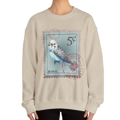 Budgie Postage Stamp Sweatshirt