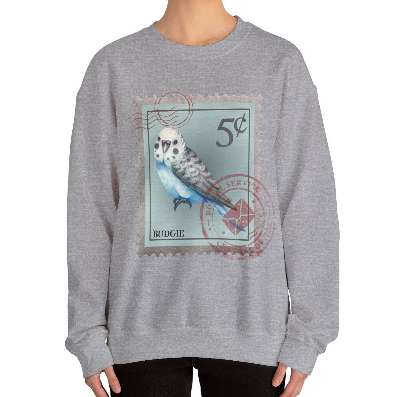 Budgie Postage Stamp Sweatshirt