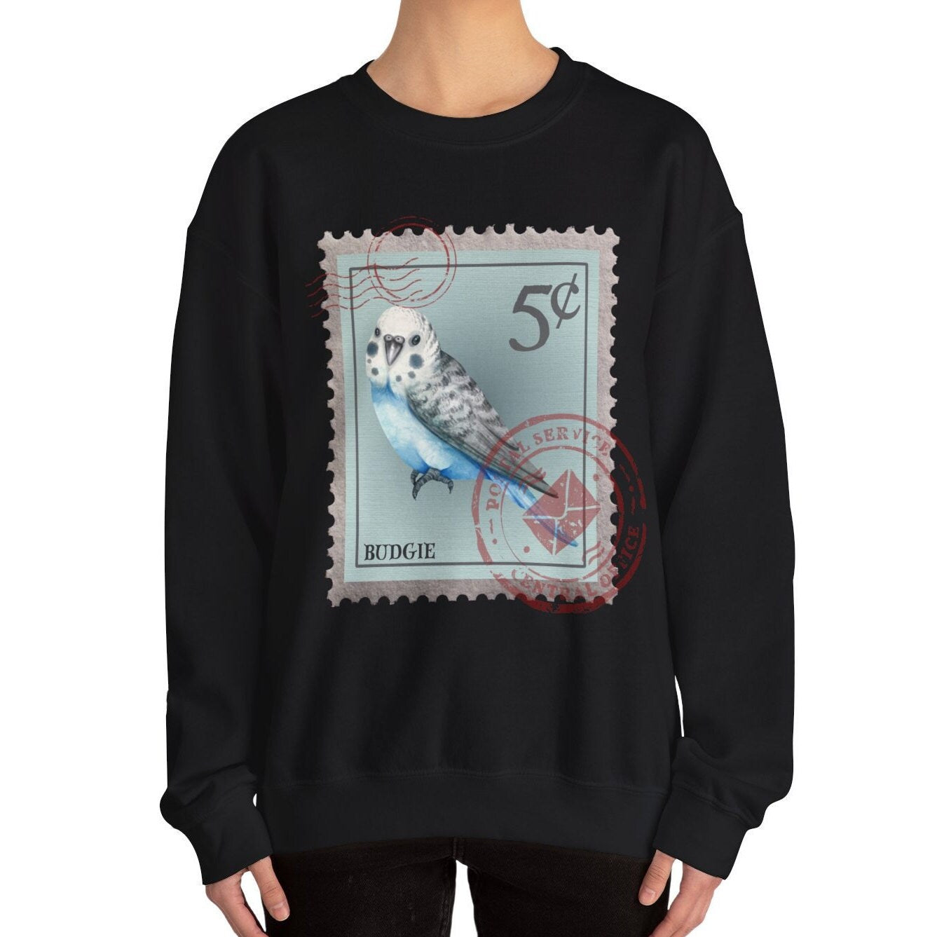 Budgie Postage Stamp Sweatshirt