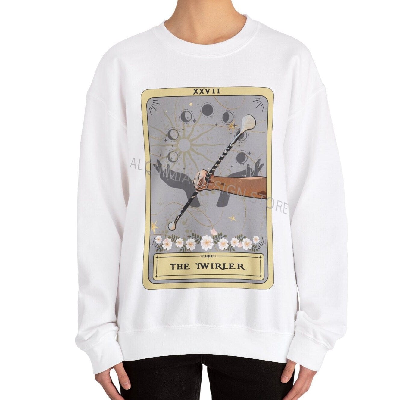 The Twirler Tarot Card Sweatshirt, Baton Twirling