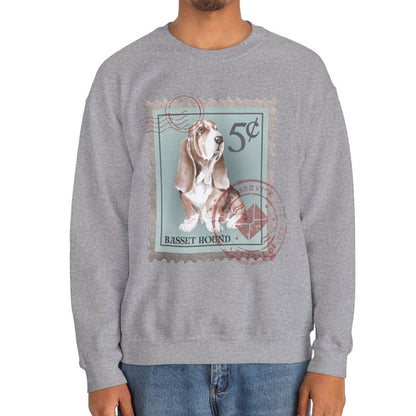 Basset Hound Post Stamp Sweatshirt