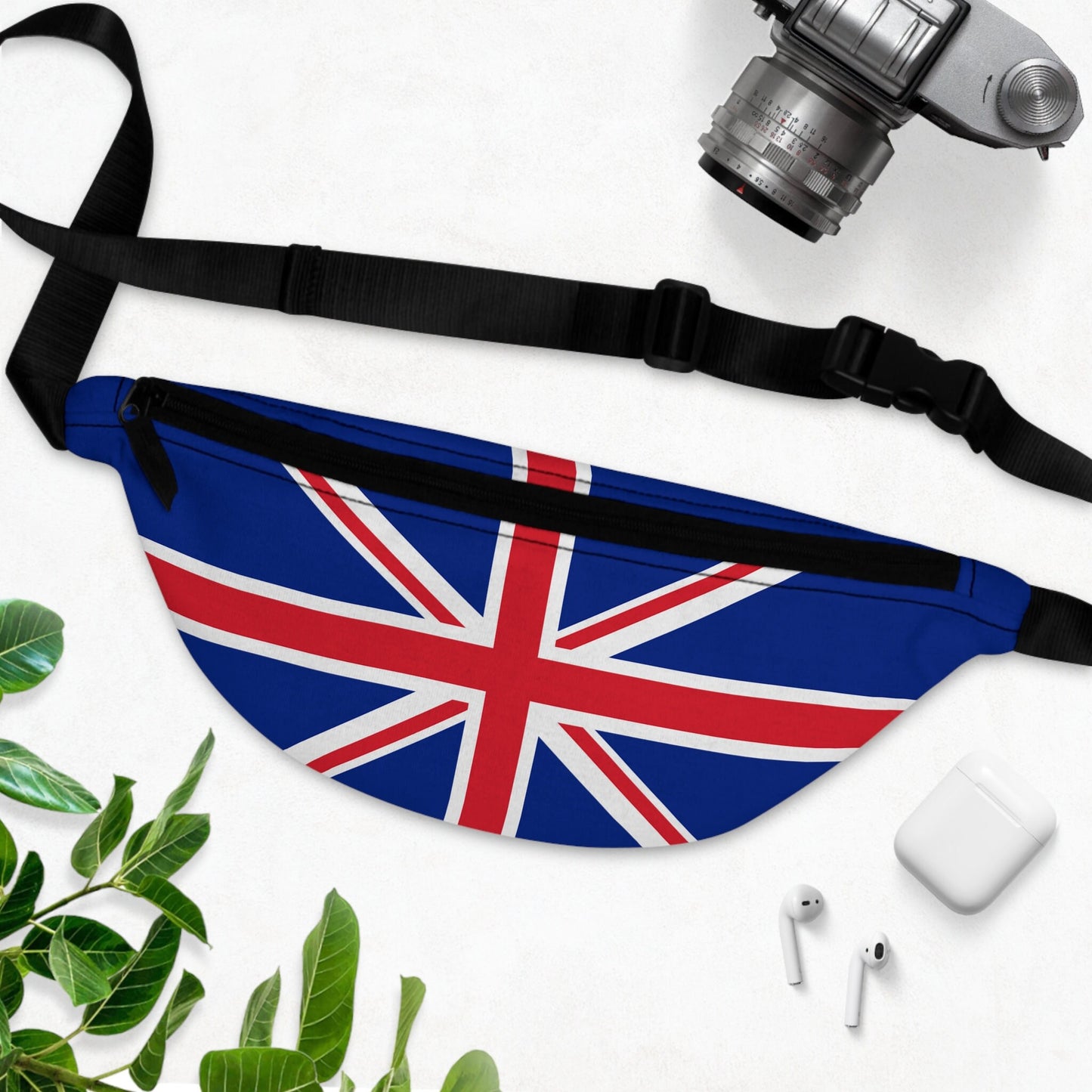 UK Flag Fanny Pack, United Kingdom Union Jack Flag 14 " x 6"