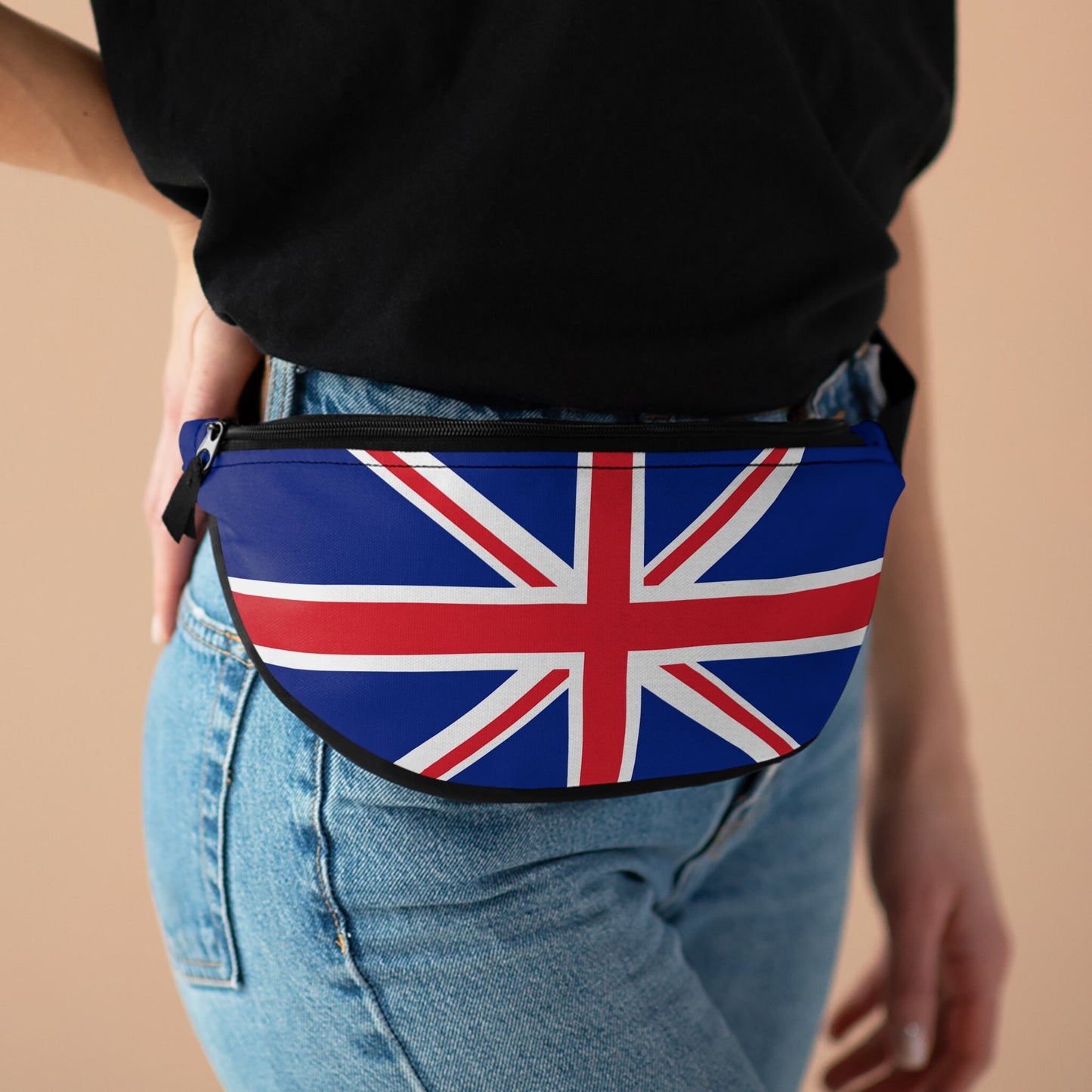 UK Flag Fanny Pack, United Kingdom Union Jack Flag 14 " x 6"