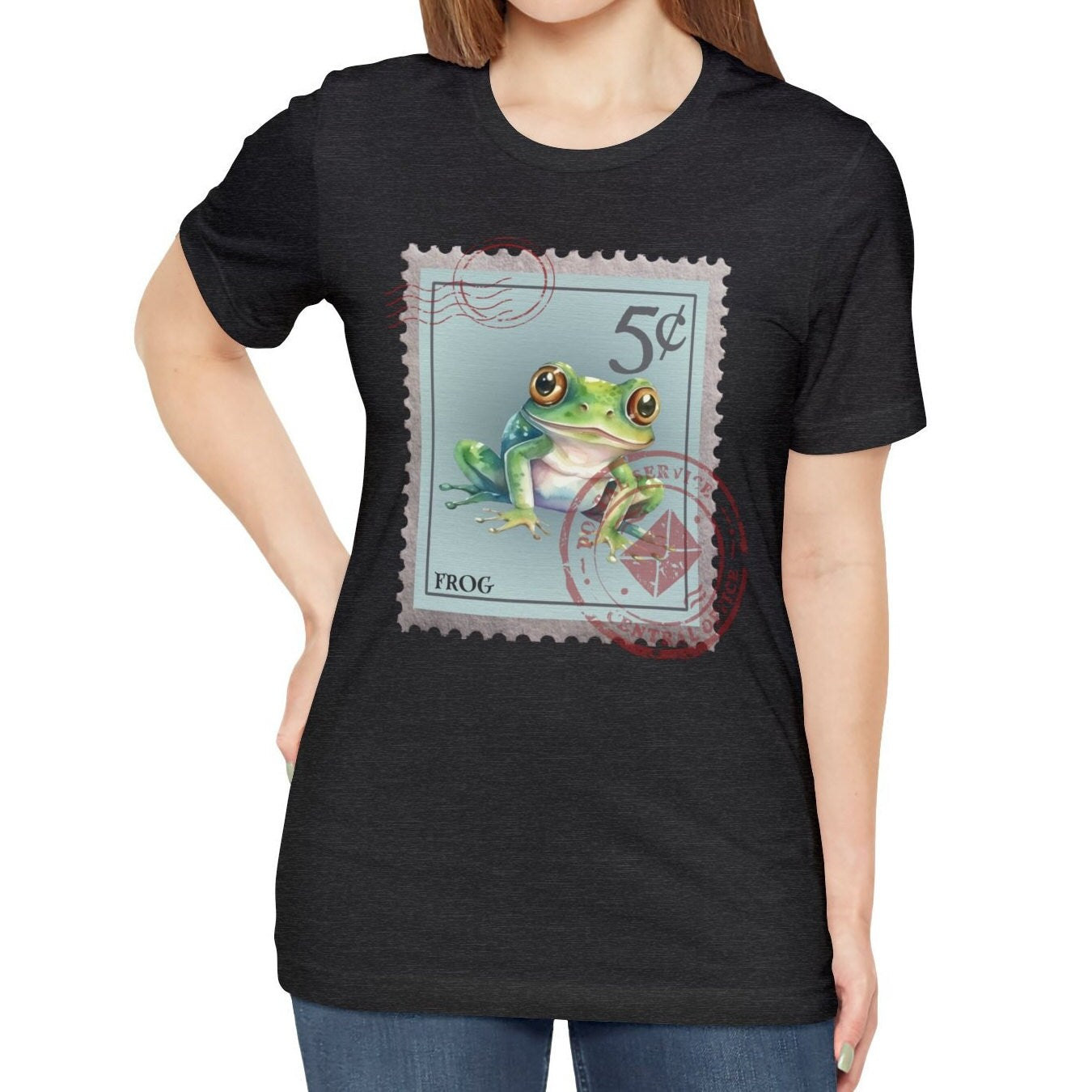 Frog Post Stamp T-Shirt, Animal