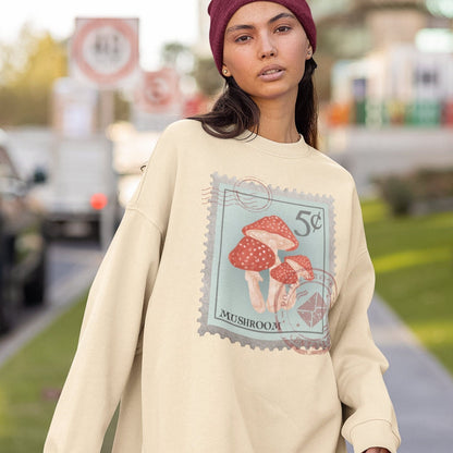 Mushroom Post Stamp Sweatshirt, Mycology