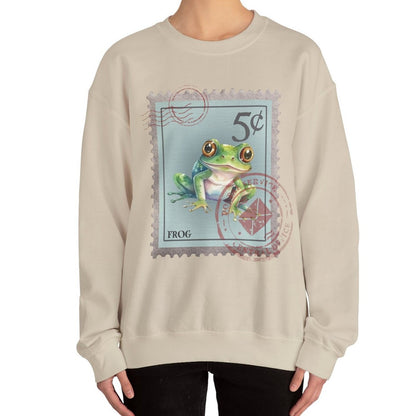 Frog Post Stamp Sweatshirt, Animal