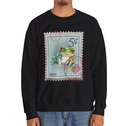 Frog Post Stamp Sweatshirt, Animal