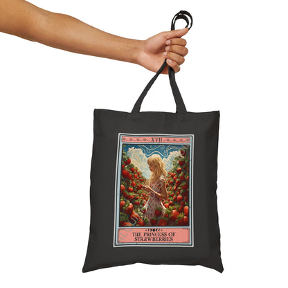 The Princess of Strawberries Fruit Tote Bag 15" x 16"