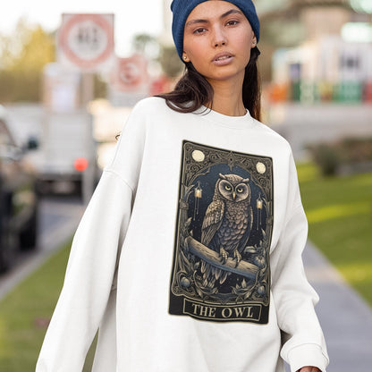 The Owl Tarot Card Sweatshirt, Bird Lover