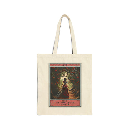 The Princess of Apples Tarot Card Tote Bag 15" x 16"