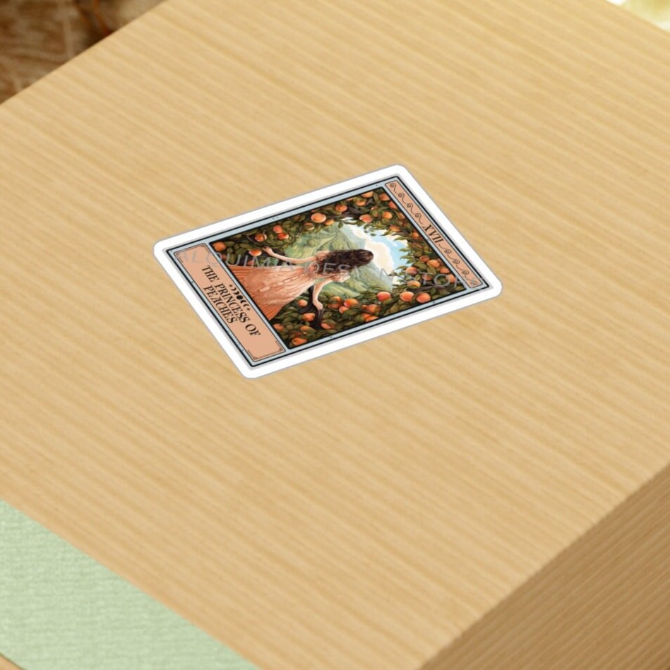 The Princess of Peaches Tarot Card Sticker,  3" x 4"