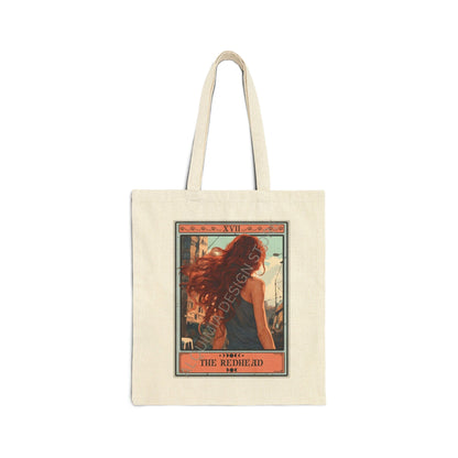 The Redhead Tarot Card Tote Bag, Red Hair 15" x 16"