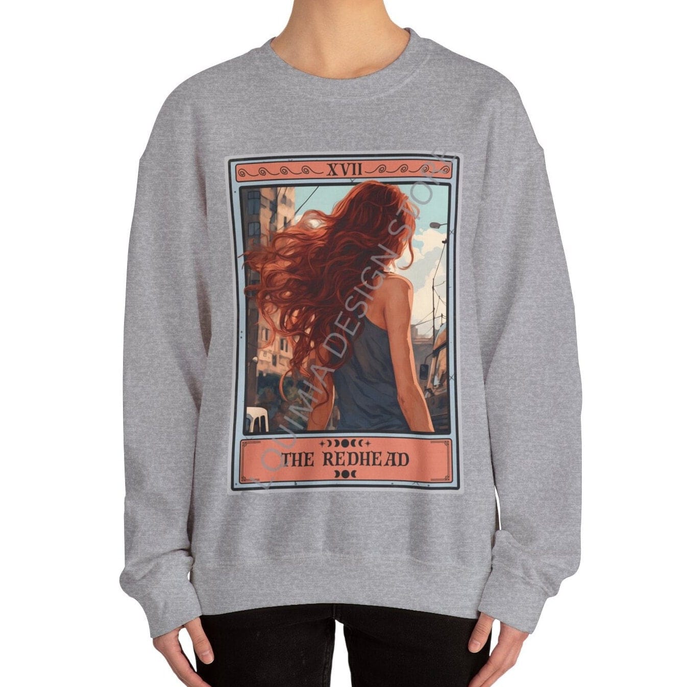 The Redhead Tarot Card Sweatshirt, Red Hair