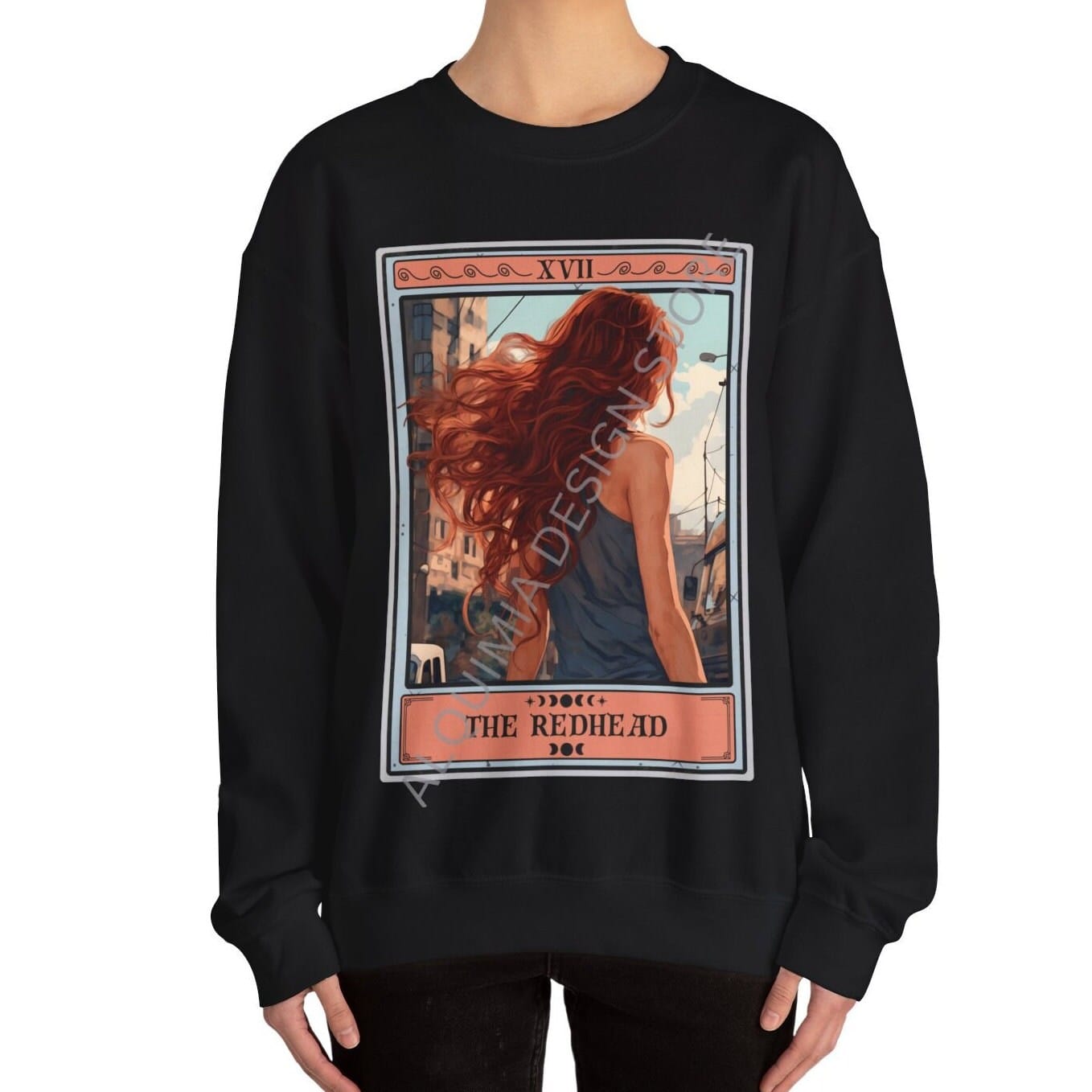 The Redhead Tarot Card Sweatshirt, Red Hair