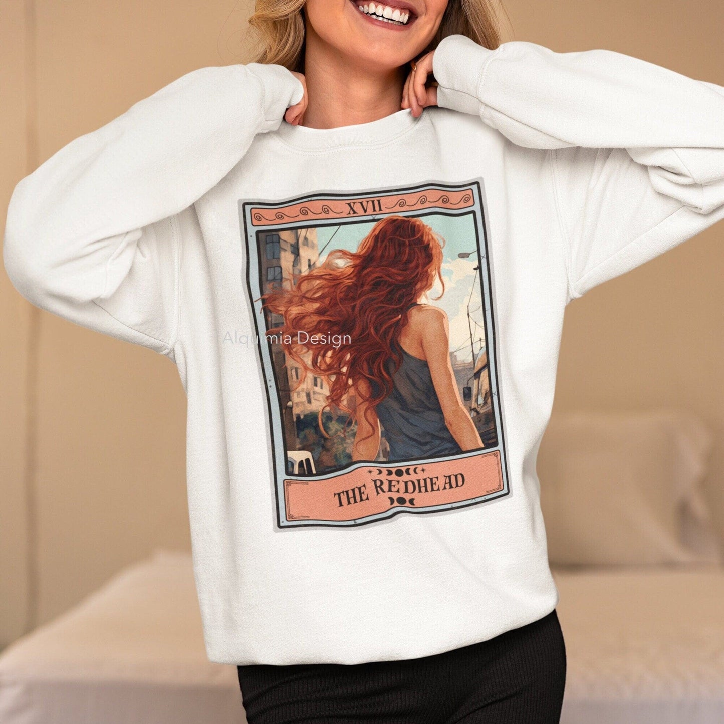 The Redhead Tarot Card Sweatshirt, Red Hair