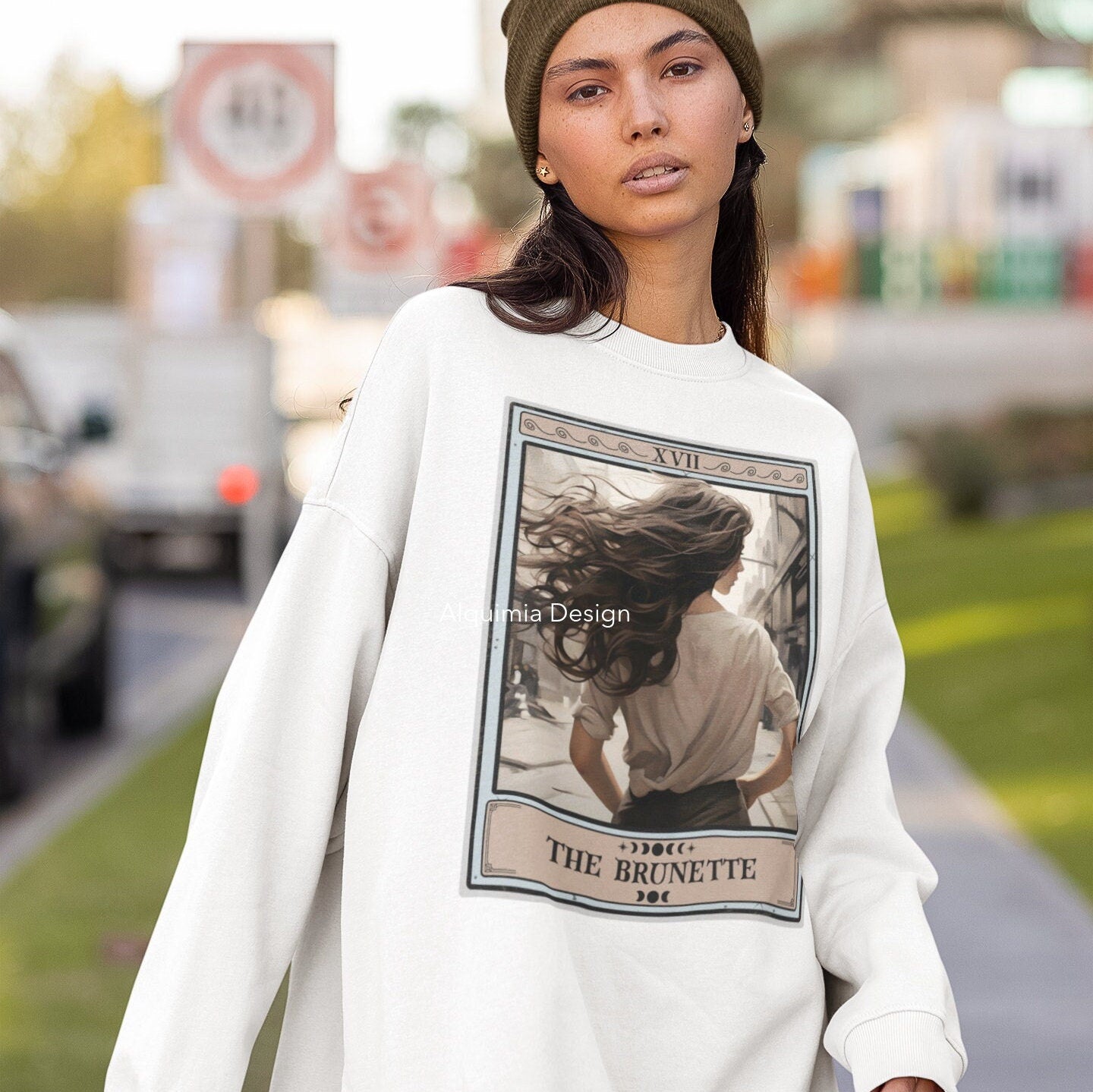 The Brunette Tarot Card Sweatshirt