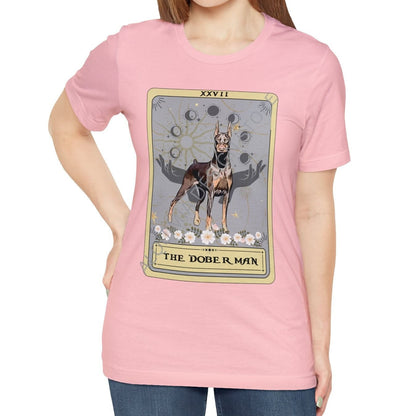 The Doberman Dog Tarot Card Shirt, Red Doberman