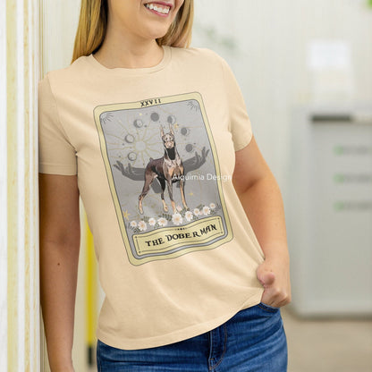 The Doberman Dog Tarot Card Shirt, Red Doberman