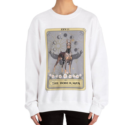 The Doberman Dog Tarot Card Sweatshirt, Red Doberman