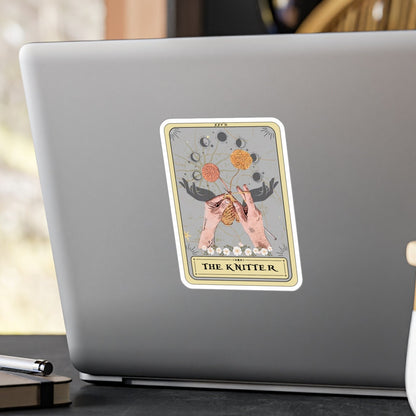 The Knitter Tarot Card Sticker 3" x 4"
