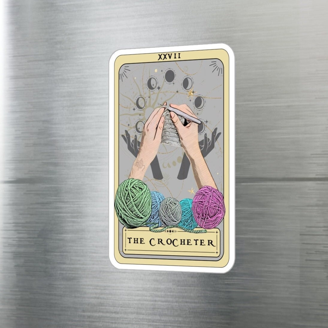 The Crocheter Tarot Card Sticker 3" x 4"